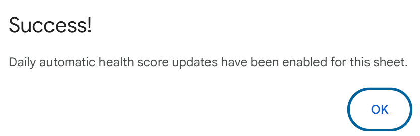 Enable Automatic Daily Health Score Update